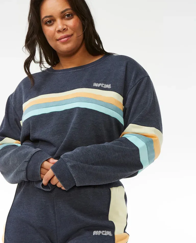 Surf Revival Panelled Crew - Navy