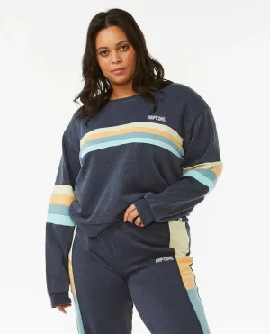 Surf Revival Panelled Crew - Navy