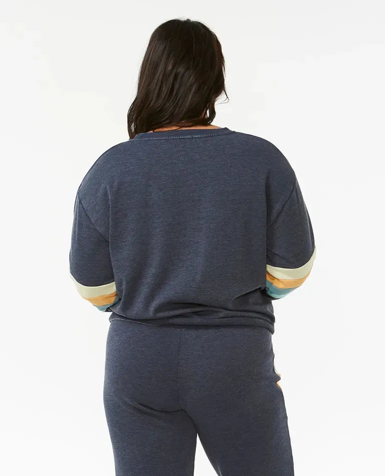 Surf Revival Panelled Crew - Navy