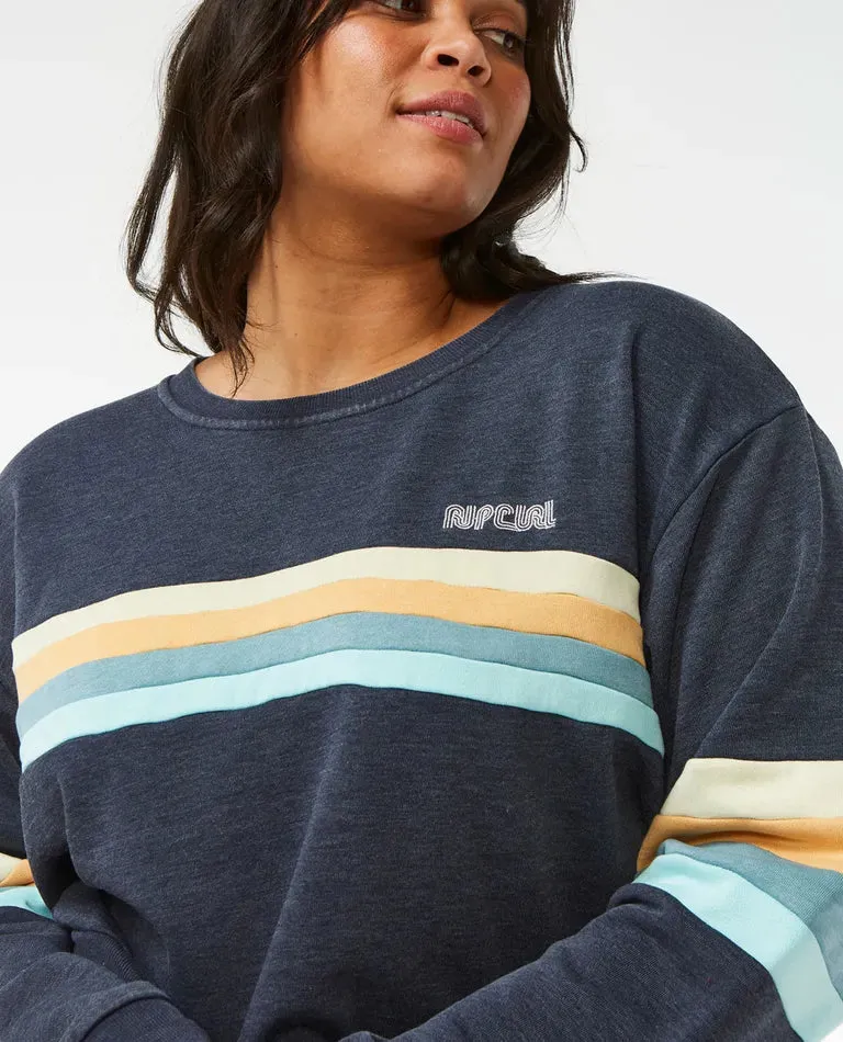 Surf Revival Panelled Crew - Navy
