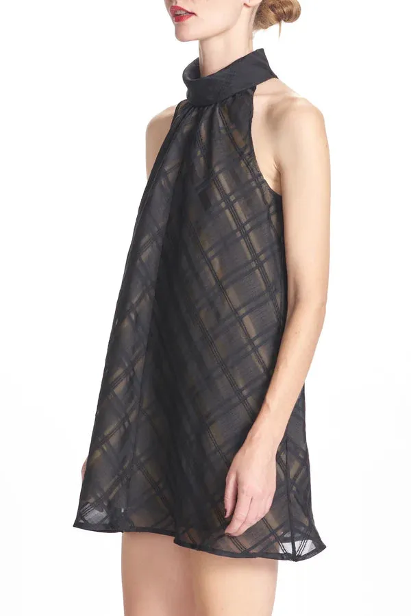 SUZI ROLLED COLLAR SWING DRESS