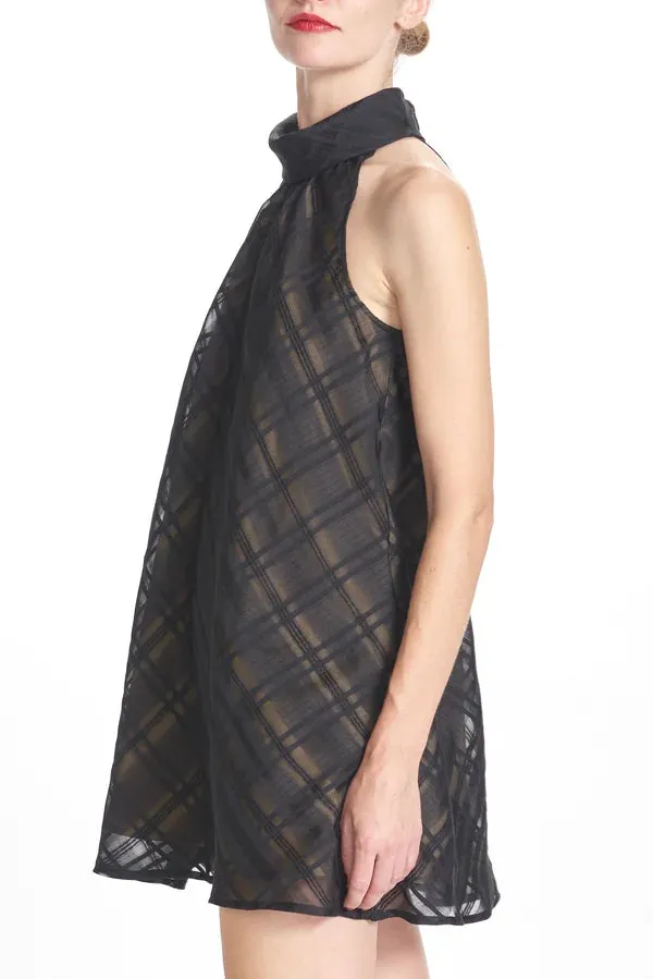 SUZI ROLLED COLLAR SWING DRESS