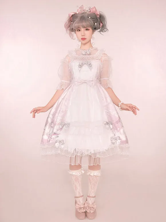 Sweet Lolita Dress Polyester Sleeveless Jumper Dress