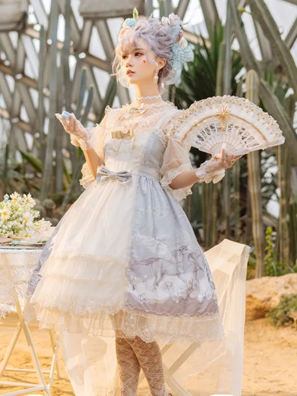 Sweet Lolita Dress Polyester Sleeveless Jumper Dress