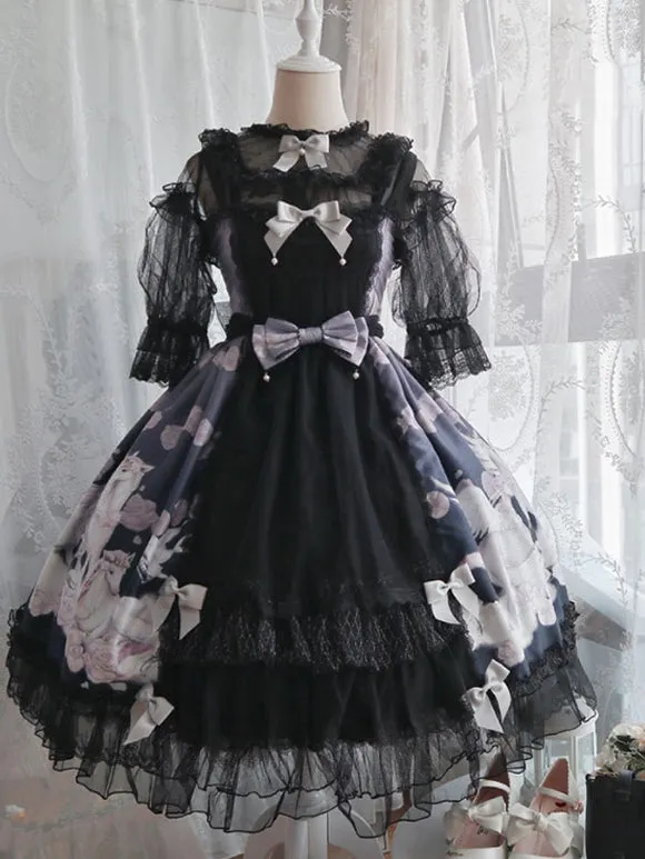 Sweet Lolita Dress Polyester Sleeveless Jumper Dress