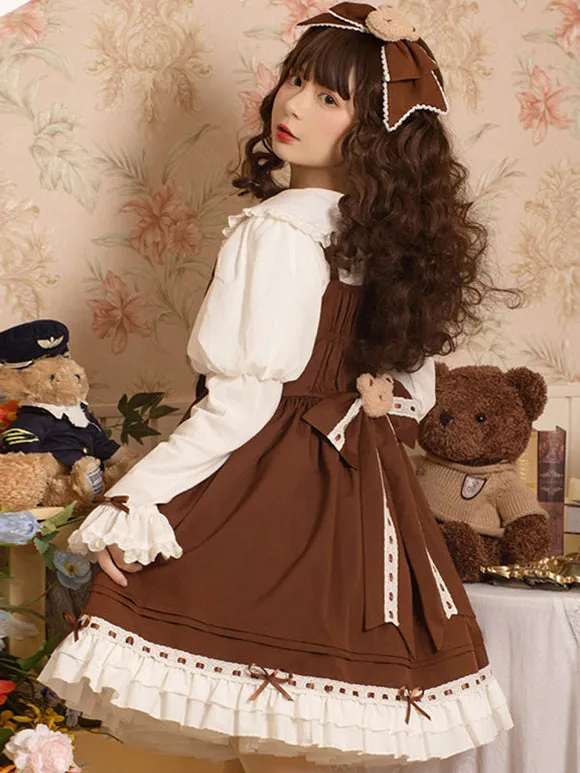 Sweet Lolita Dress Polyester Sleeveless Jumper Dress