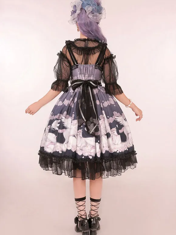 Sweet Lolita Dress Polyester Sleeveless Jumper Dress