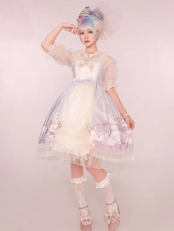 Sweet Lolita Dress Polyester Sleeveless Jumper Dress