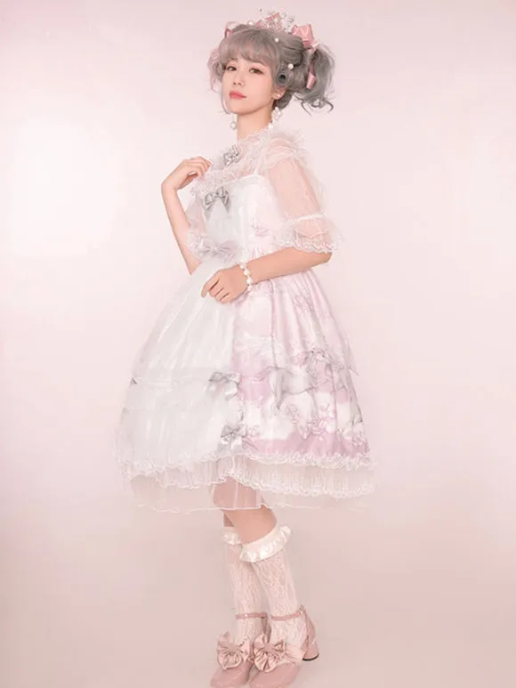 Sweet Lolita Dress Polyester Sleeveless Jumper Dress
