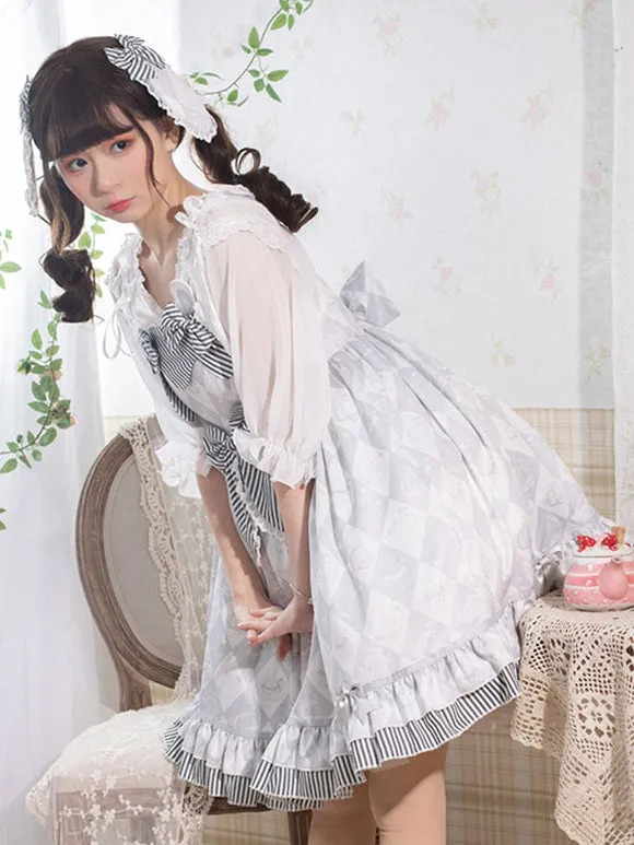 Sweet Lolita Dress Polyester Sleeveless Sweet Jumper Lolita Dress