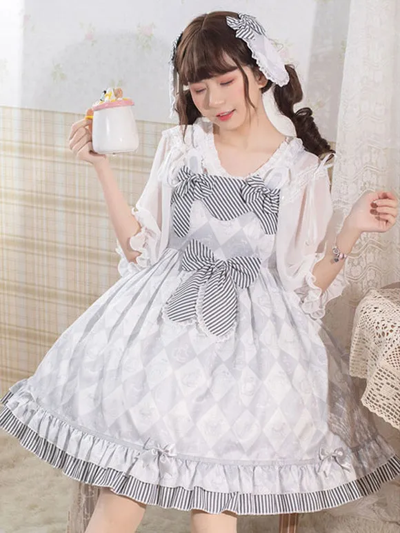 Sweet Lolita Dress Polyester Sleeveless Sweet Jumper Lolita Dress