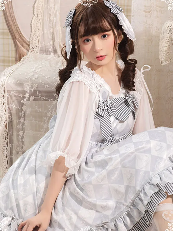 Sweet Lolita Dress Polyester Sleeveless Sweet Jumper Lolita Dress