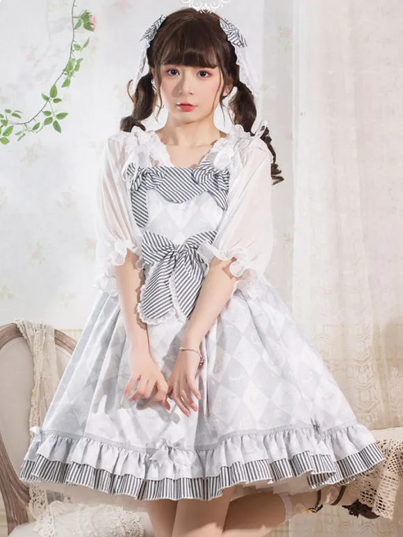 Sweet Lolita Dress Polyester Sleeveless Sweet Jumper Lolita Dress