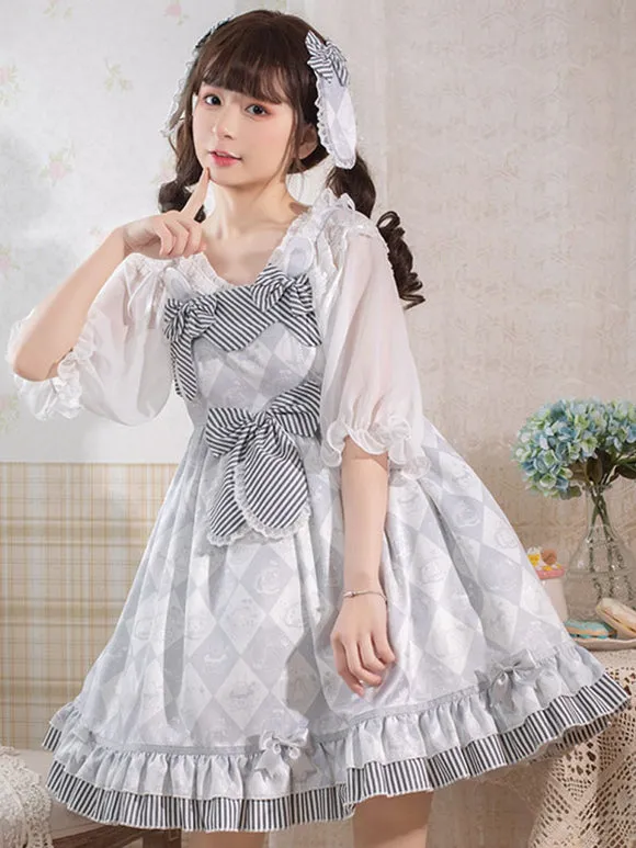Sweet Lolita Dress Polyester Sleeveless Sweet Jumper Lolita Dress
