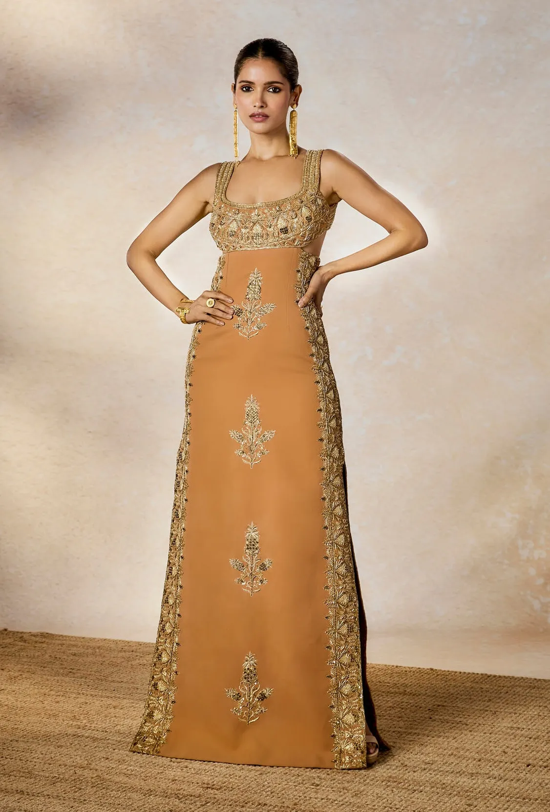 Tan mishti doi gown
