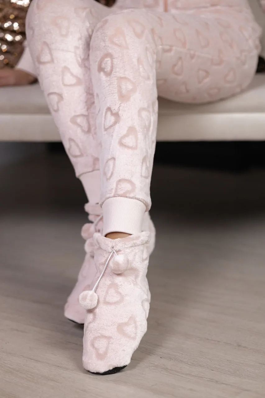 Terry Boots "Pink Hearts"