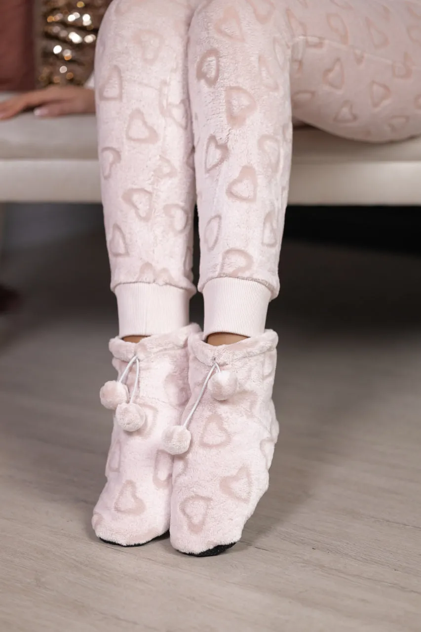 Terry Boots "Pink Hearts"