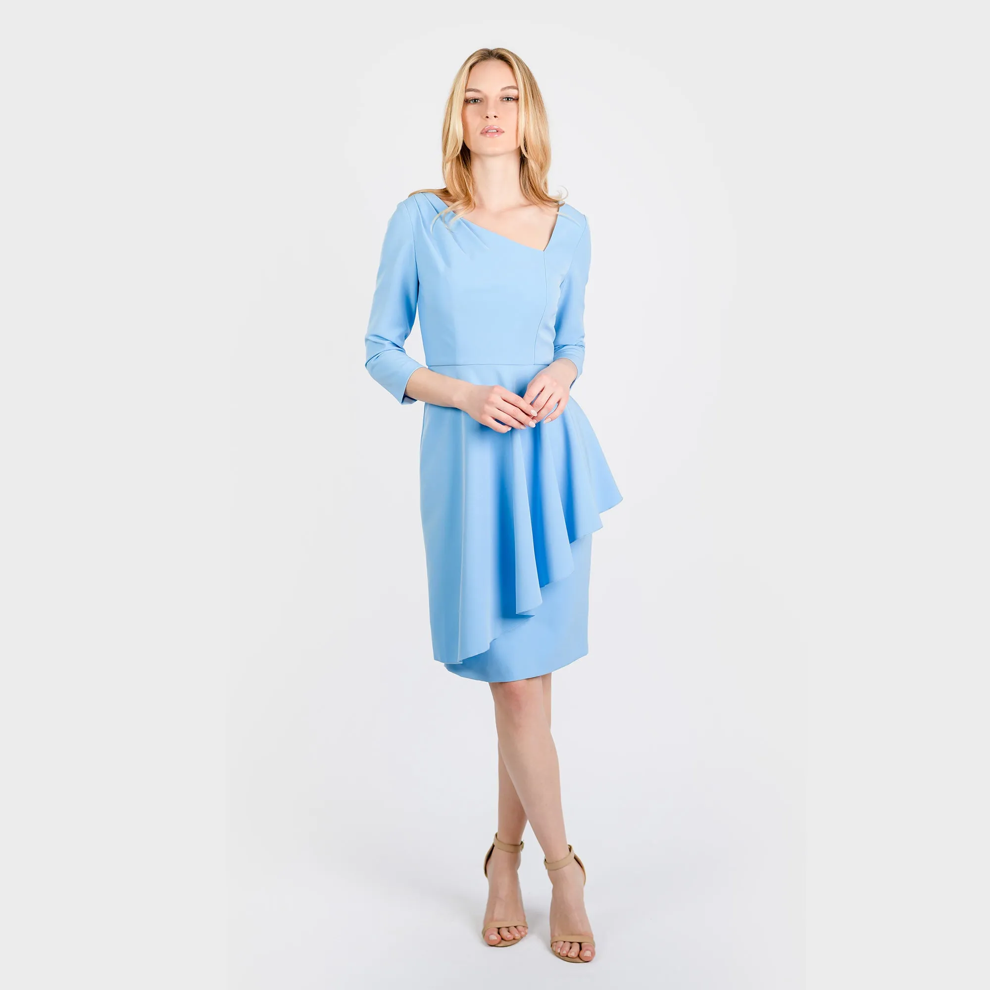 The 3/4 Sleeve Assymmetric Neckline with Overskirt Classic