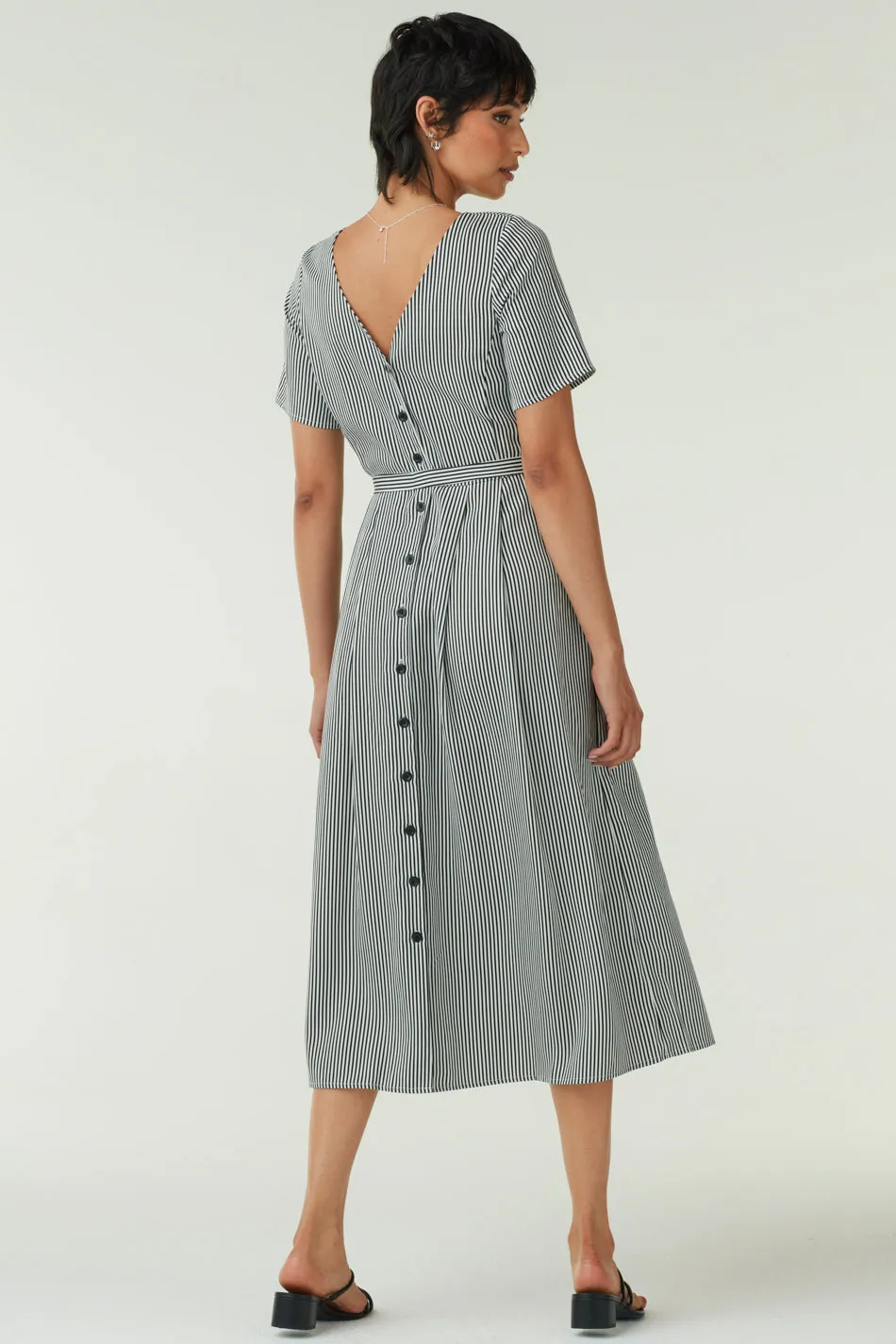 The Button Up Midi Dress