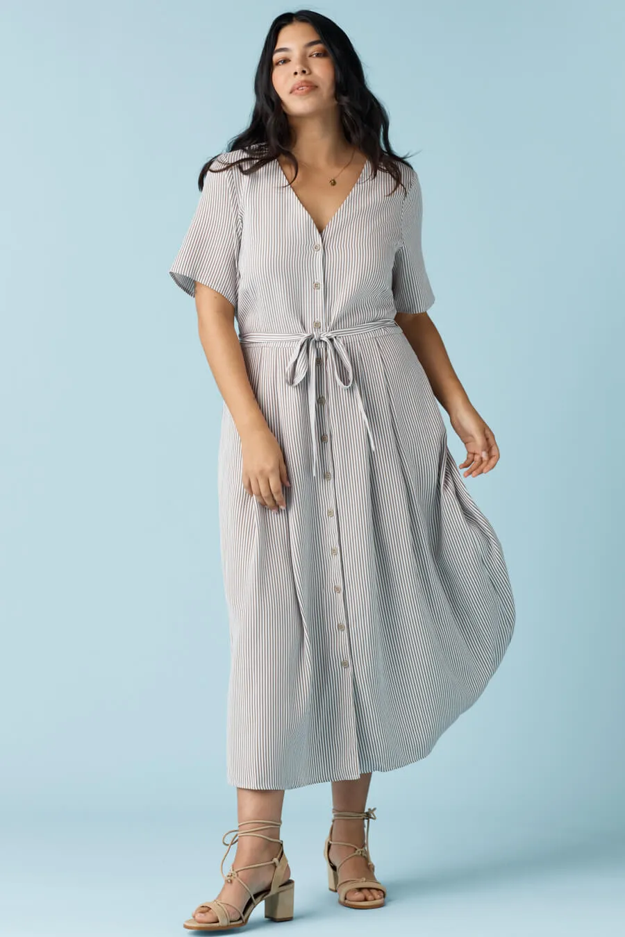The Button Up Midi Dress