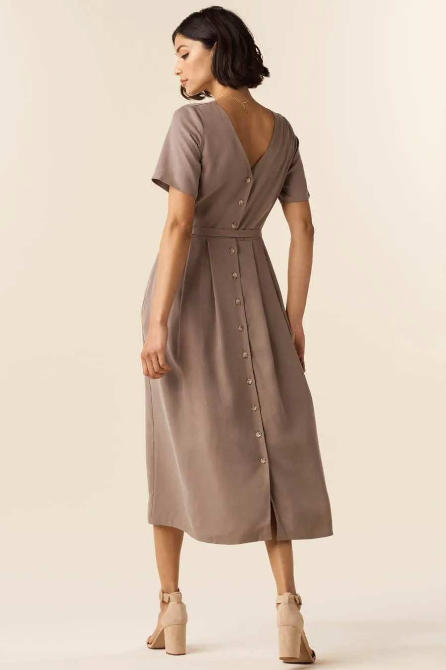 The Button Up Midi Dress