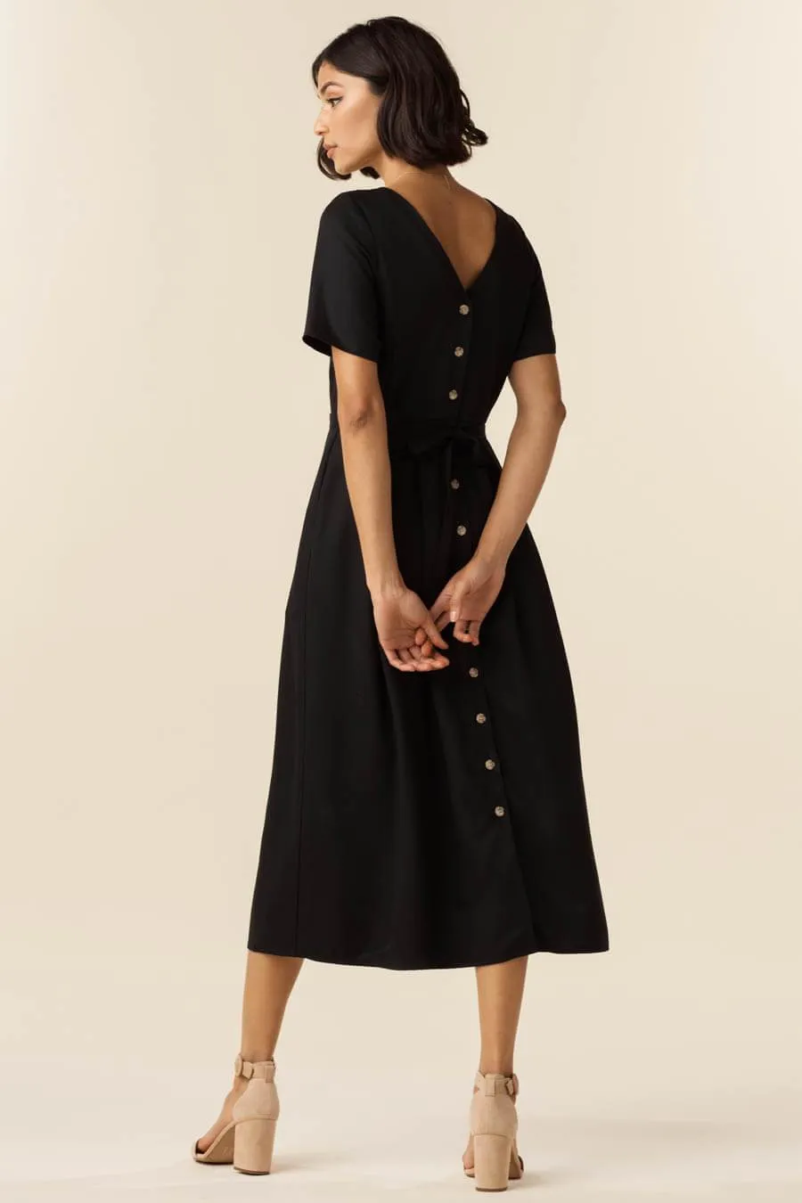 The Button Up Midi Dress