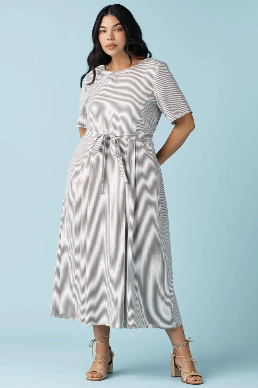 The Button Up Midi Dress