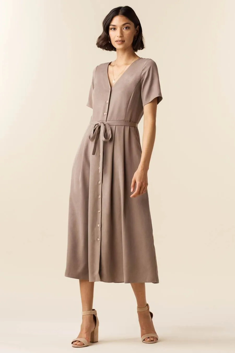 The Button Up Midi Dress
