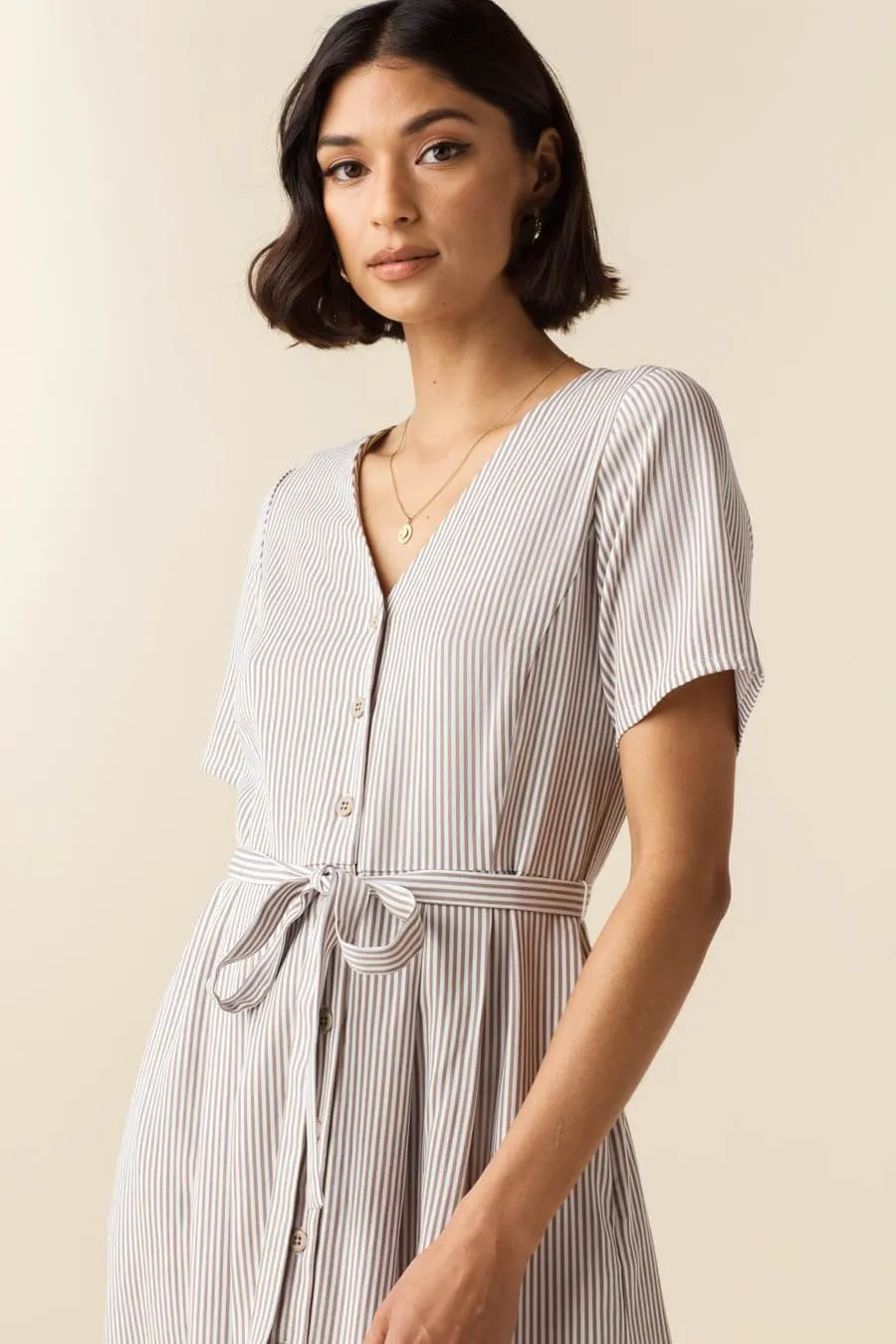 The Button Up Midi Dress