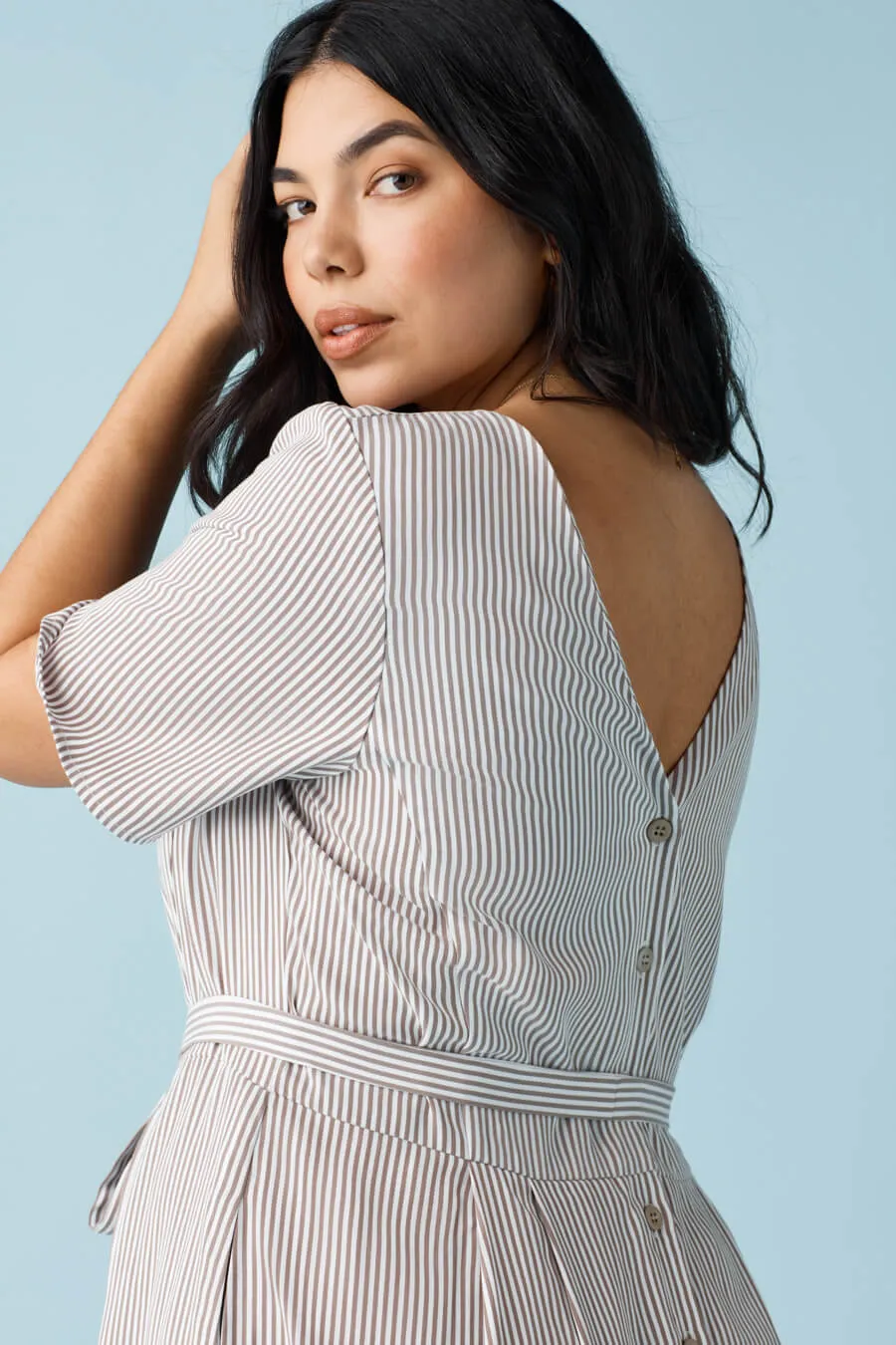 The Button Up Midi Dress