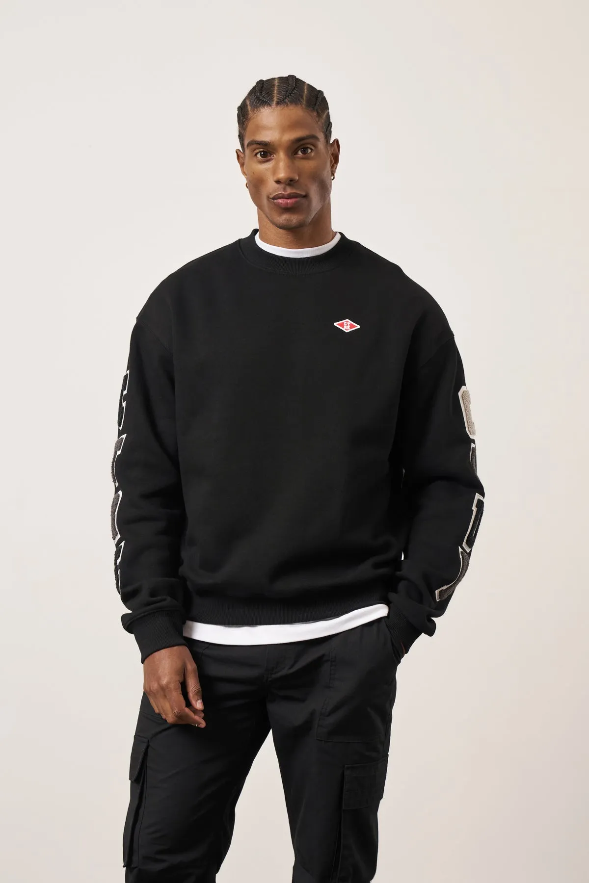 The Couture Club Multibadge Chenille Sweatshirt Black