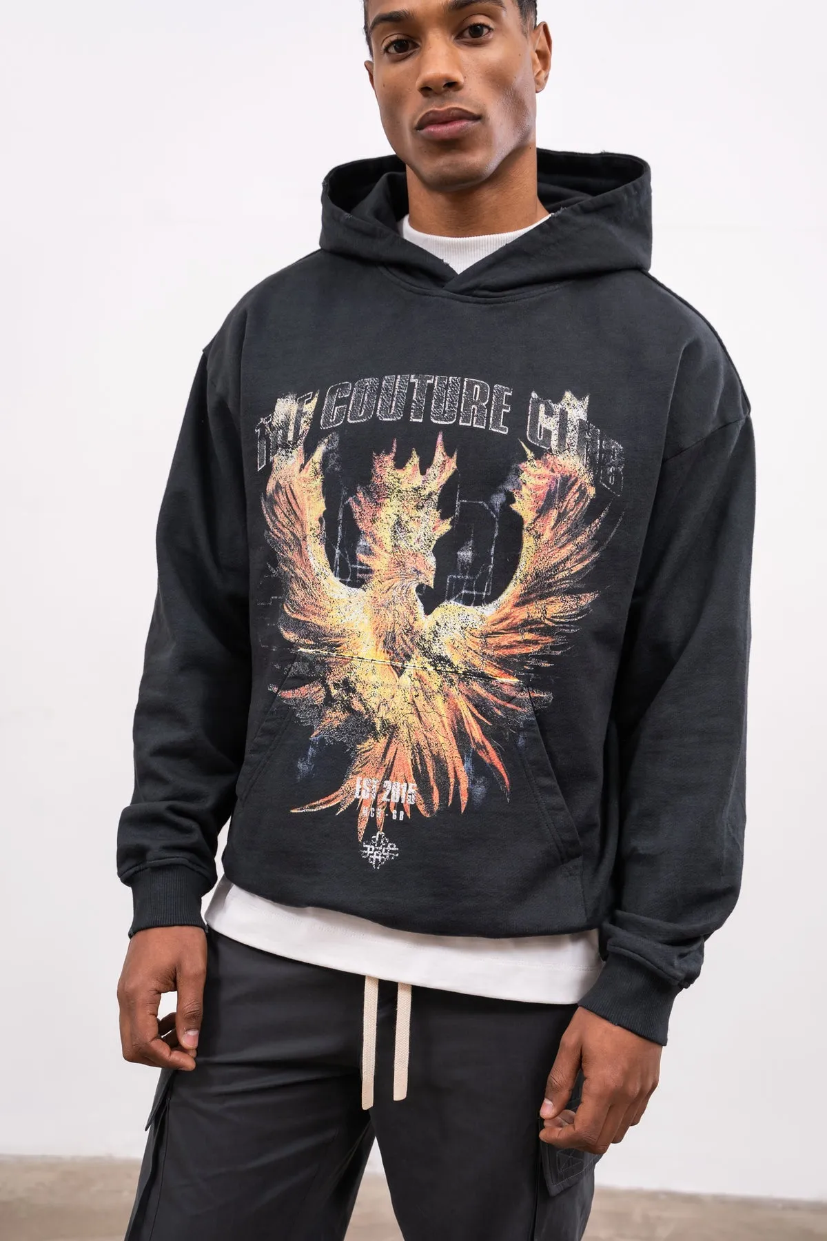 The Couture Club Phoenix Graphic Hoodie Black
