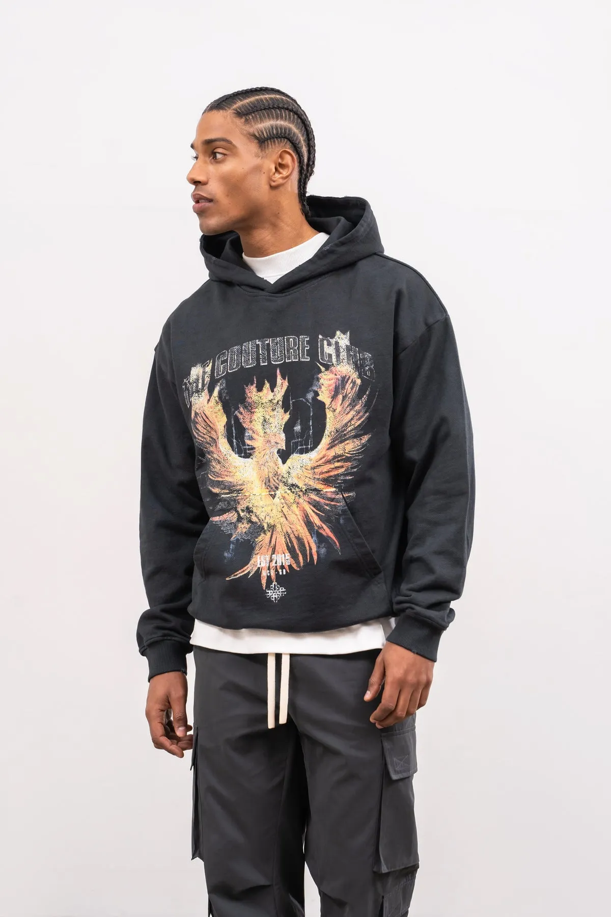 The Couture Club Phoenix Graphic Hoodie Black