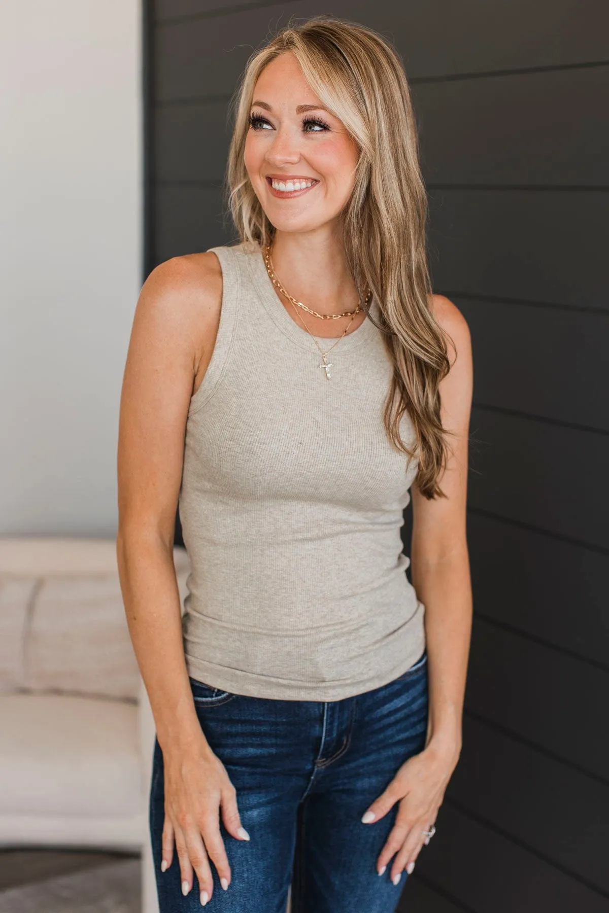 Thread & Supply On The Road Tank Top- Light Mocha