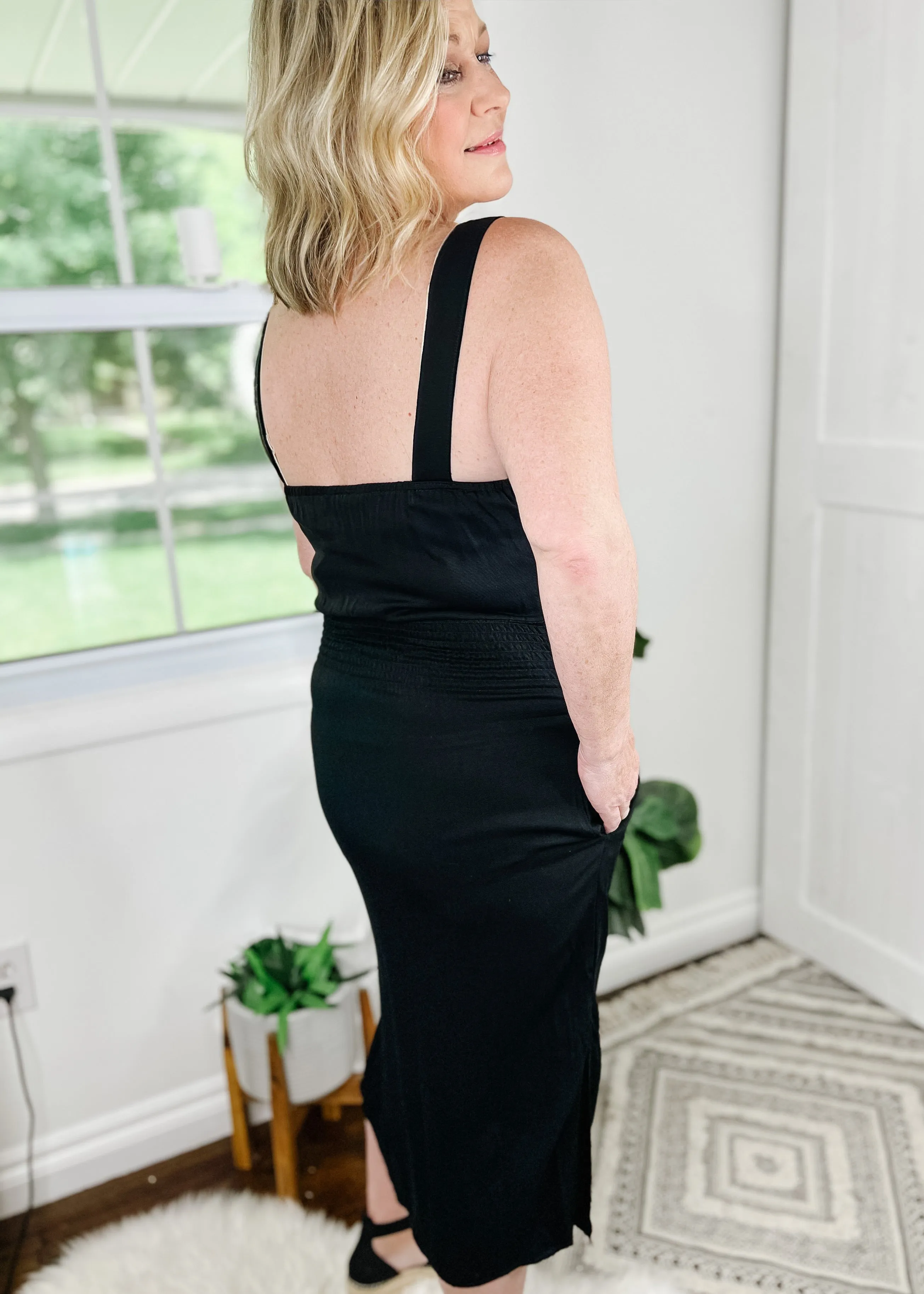 Tie-back Midi Dress