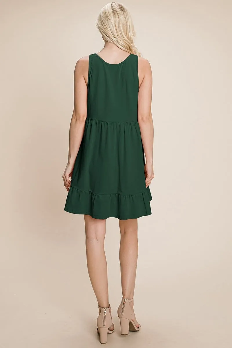Tiered Cami Loose Layered Flowy Mini Dress by RolyPoly Apparel
