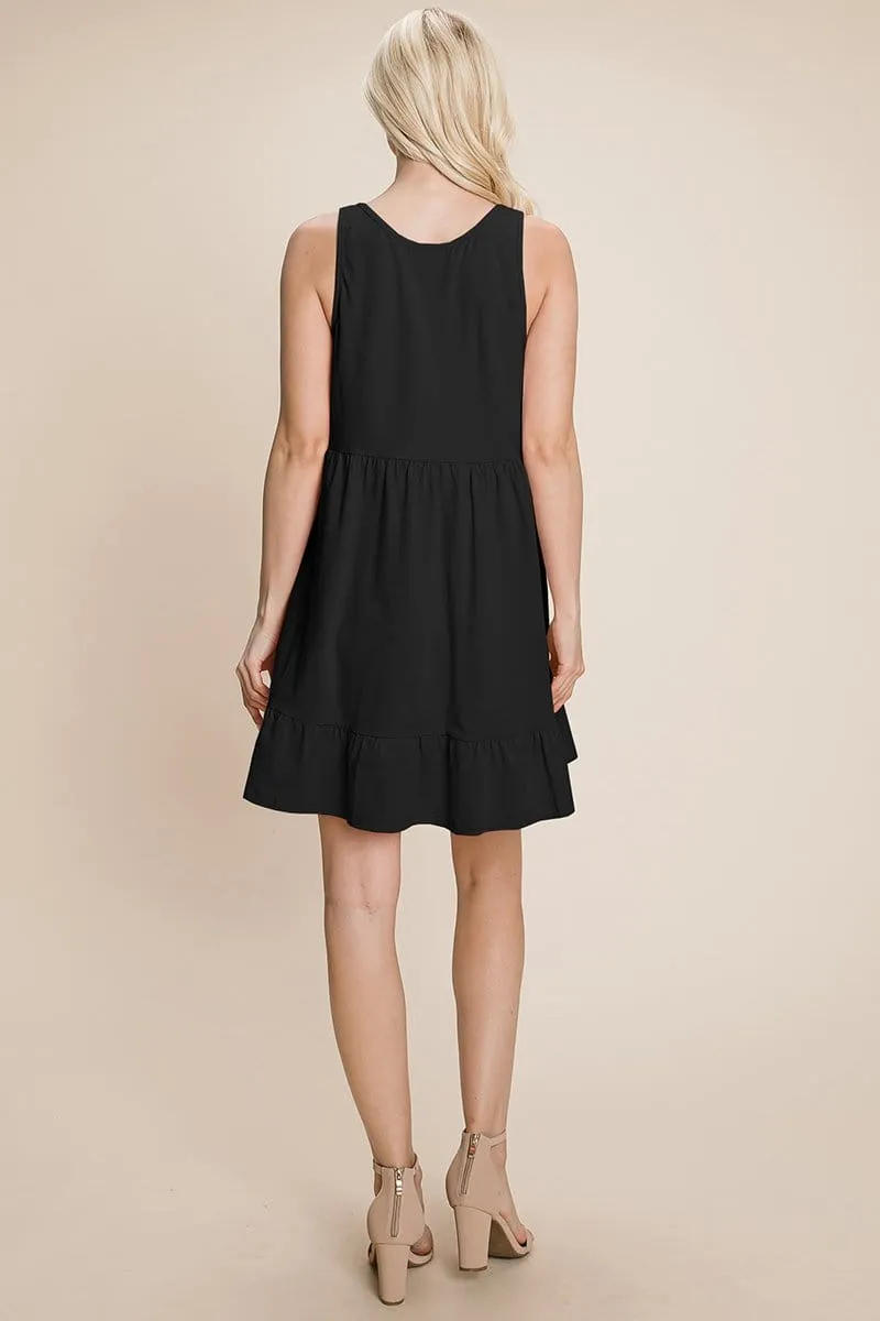 Tiered Cami Loose Layered Flowy Mini Dress by RolyPoly Apparel