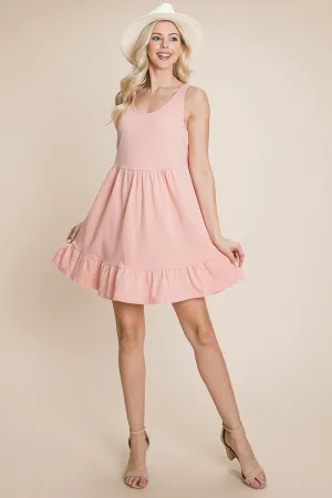 Tiered Cami Loose Layered Flowy Mini Dress by RolyPoly Apparel
