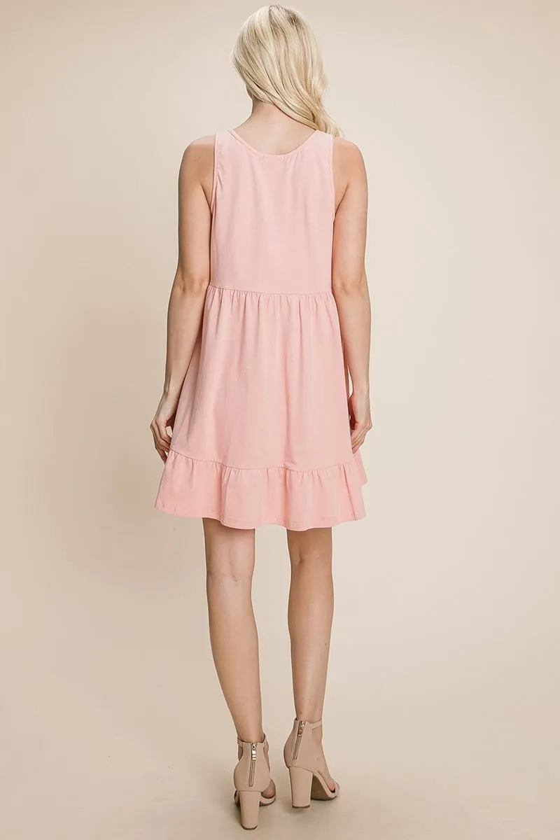 Tiered Cami Loose Layered Flowy Mini Dress by RolyPoly Apparel