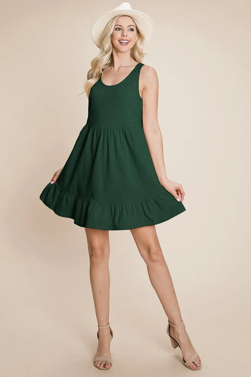 Tiered Cami Loose Layered Flowy Mini Dress by RolyPoly Apparel