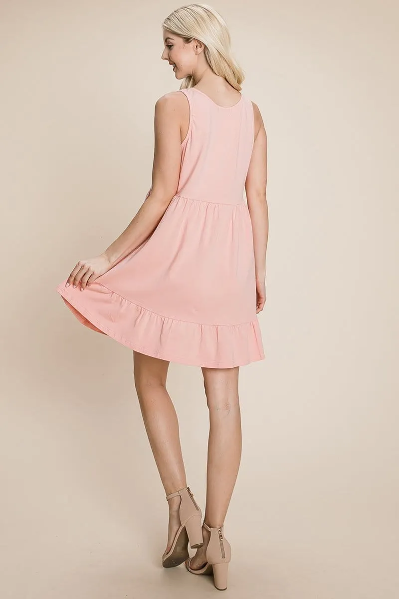 Tiered Cami Loose Layered Flowy Mini Dress by RolyPoly Apparel