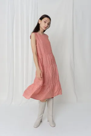 Tilda Dress (Afterglow Red Stripe)