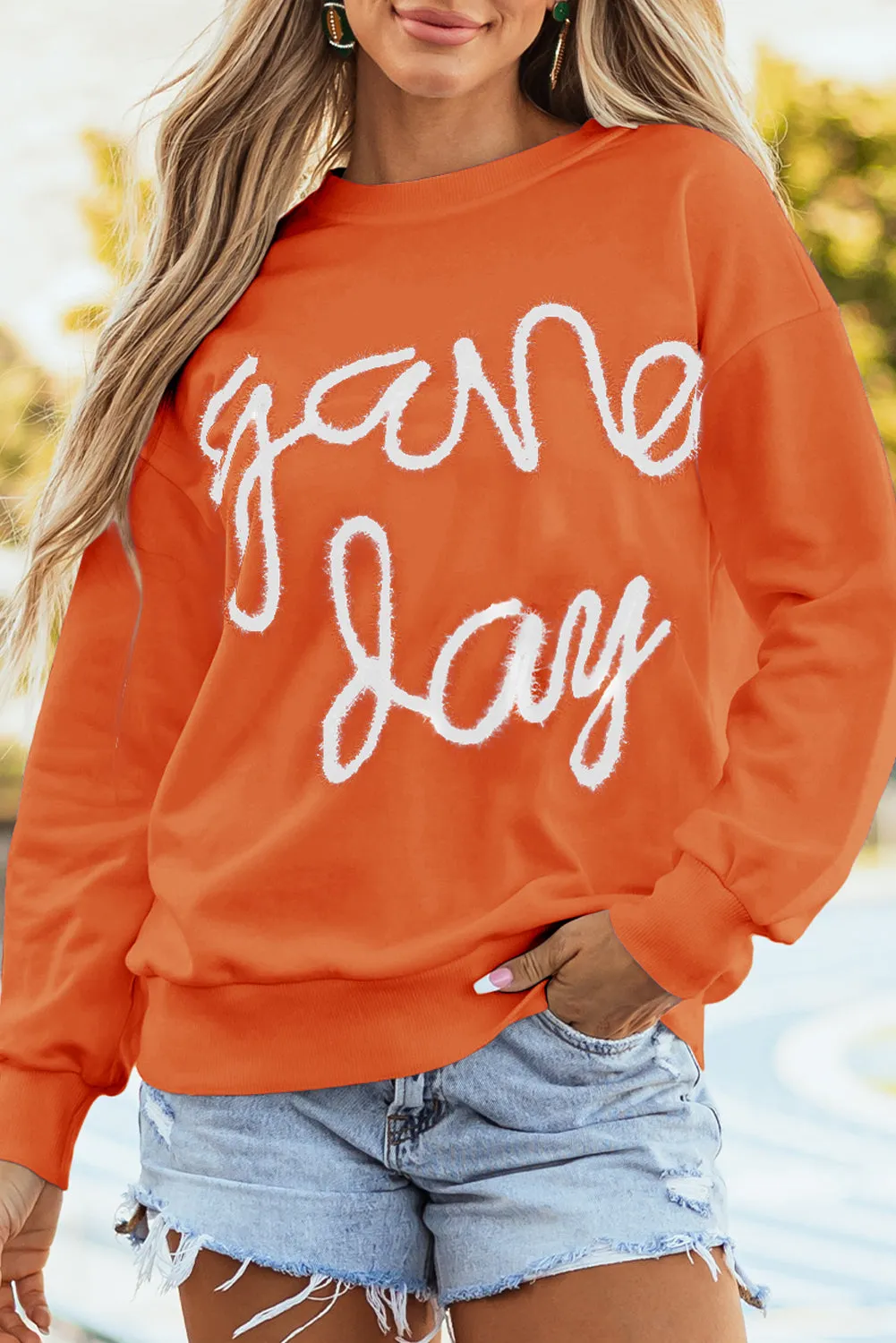 Tinsel Game Day Graphic Sweatshirt