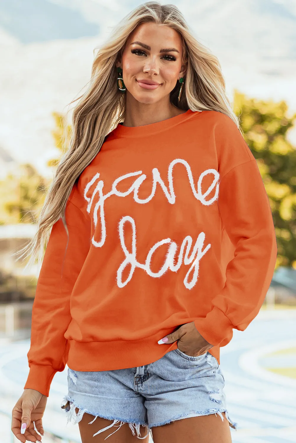 Tinsel Game Day Graphic Sweatshirt
