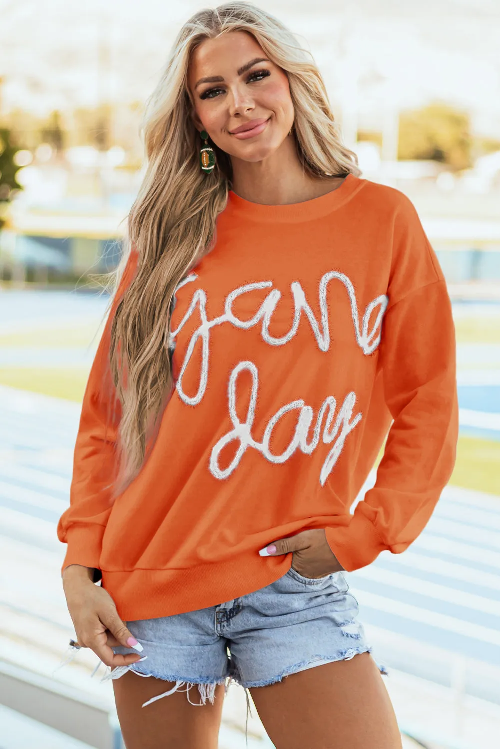 Tinsel Game Day Graphic Sweatshirt