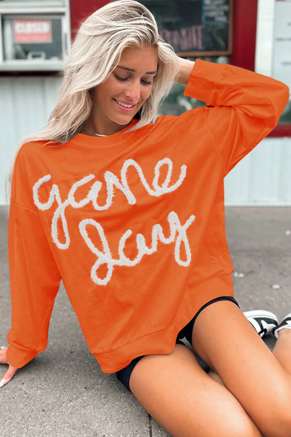 Tinsel Game Day Graphic Sweatshirt