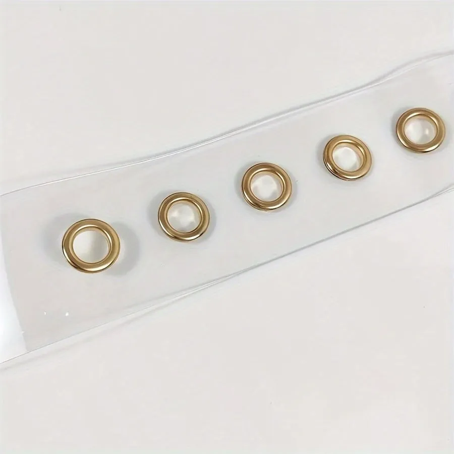 Transparent PVC Belt with Square Buckle Y2K Style