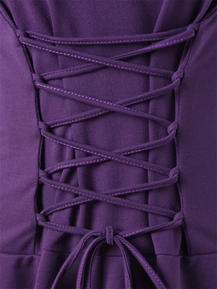 Trendy Long Sleeve Solid Color Hooded Dresses