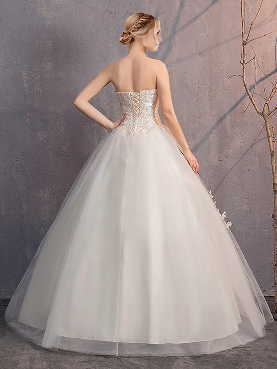 Tulip Tulle Sleeveless Elegant Bridal Gown