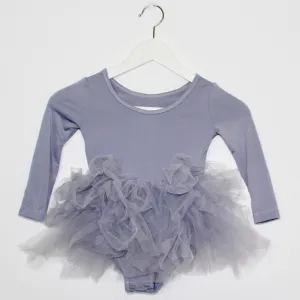 Tutu Dress Gray Long Sleeve